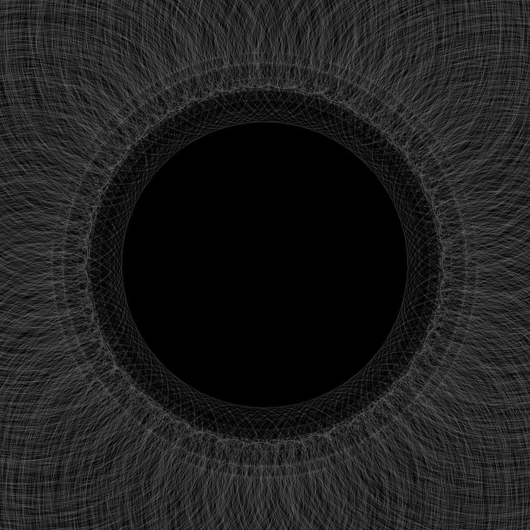 Nightfall - A Hypotrochoid p5js Generative Art by Vadym Alyekseyenko