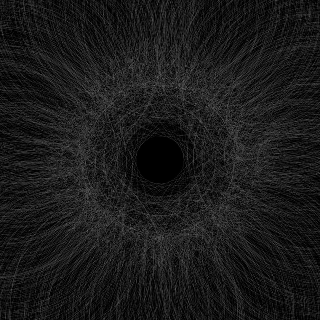 Nightfall - A Hypotrochoid p5js Generative Art by Vadym Alyekseyenko