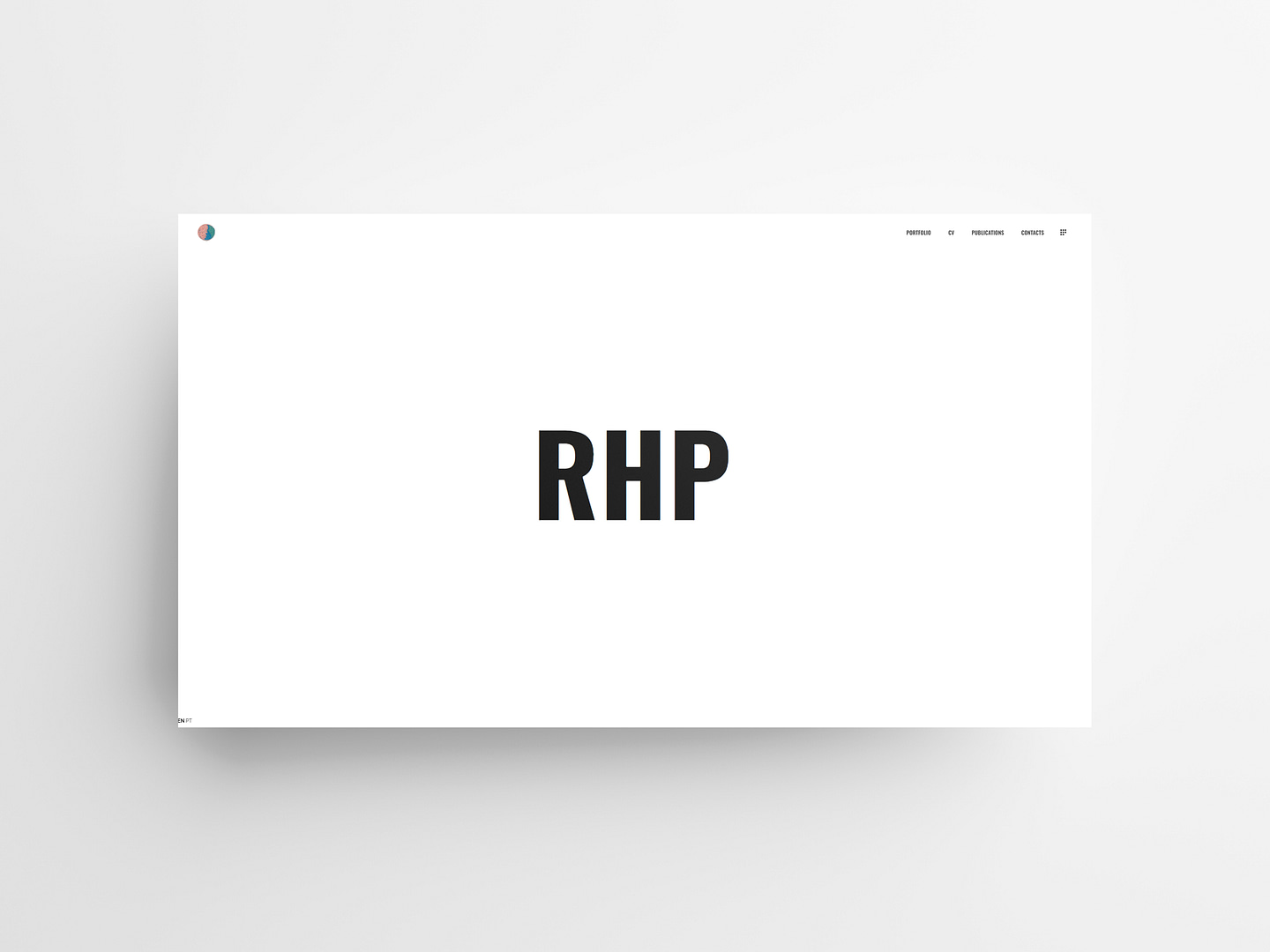 RHP #1 Minimalist and modern portfolio web design by Vadym Alyekseyenko