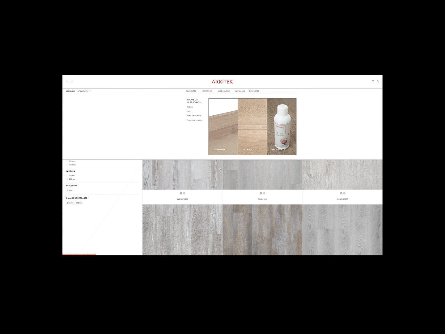 Megamenu Modern Flooring Website 2024 by Vadym Alyekseyenko